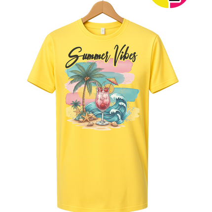 Summer Vibes Retro Beach Tee