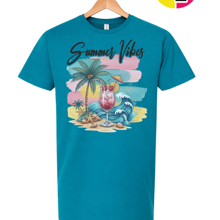 Summer Vibes Retro Beach Tee