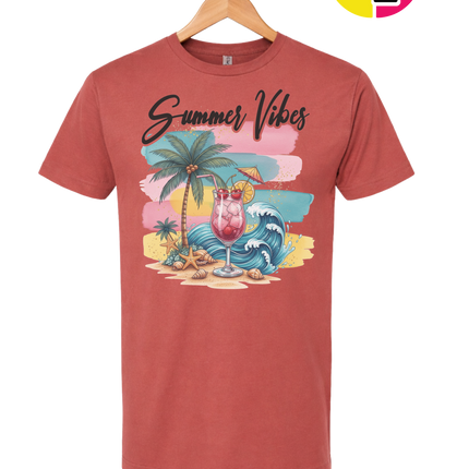 Summer Vibes Retro Beach Tee