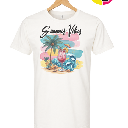 Summer Vibes Retro Beach Tee