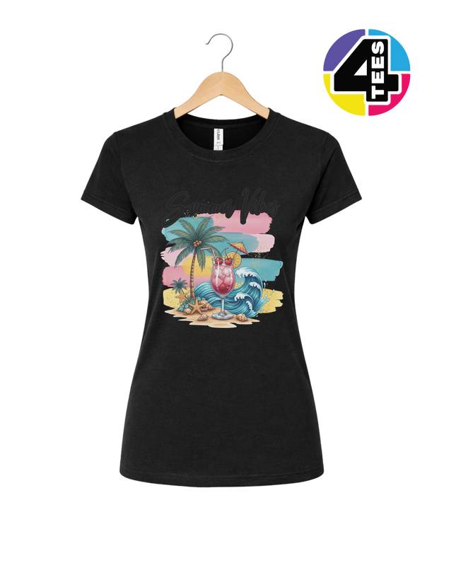 Summer Vibes Retro Beach Women's Tee