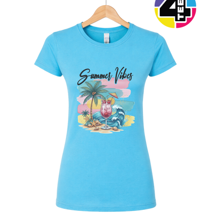 Summer Vibes Retro Beach Women's Tee