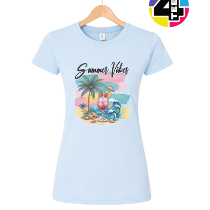 Summer Vibes Retro Beach Women's Tee