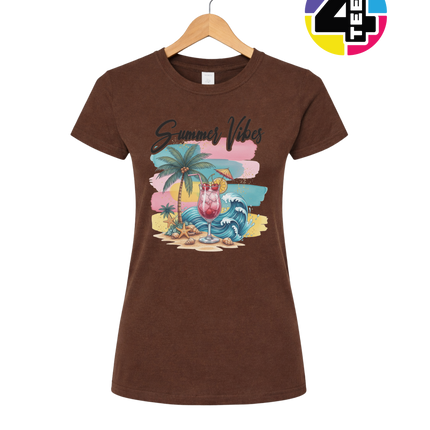Summer Vibes Retro Beach Women's Tee