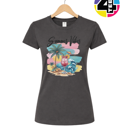 Summer Vibes Retro Beach Women's Tee