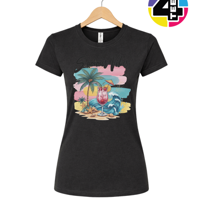 Summer Vibes Retro Beach Women's Tee