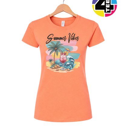 Summer Vibes Retro Beach Women's Tee