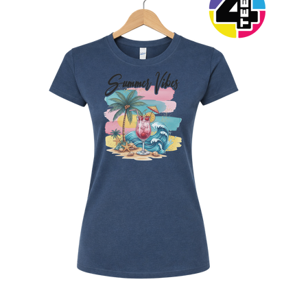 Summer Vibes Retro Beach Women's Tee