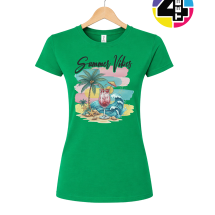 Summer Vibes Retro Beach Women's Tee