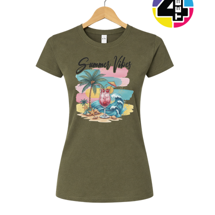 Summer Vibes Retro Beach Women's Tee