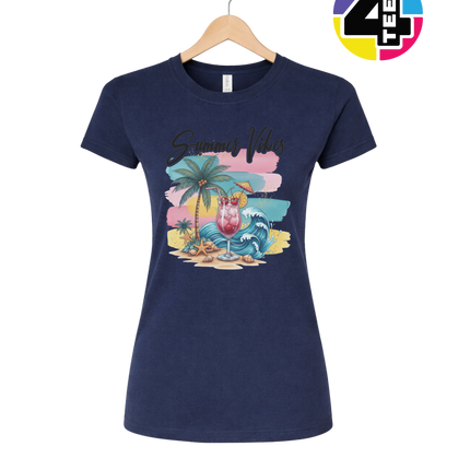 Summer Vibes Retro Beach Women's Tee
