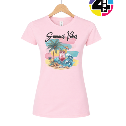 Summer Vibes Retro Beach Women's Tee