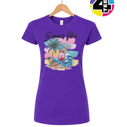 Summer Vibes Retro Beach Women's Tee