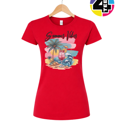 Summer Vibes Retro Beach Women's Tee