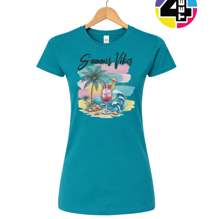 Summer Vibes Retro Beach Women's Tee