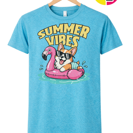 Funny Dog Summer Pool Float Tee