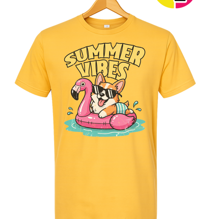 Funny Dog Summer Pool Float Tee