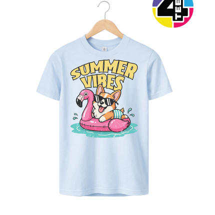 Funny Dog Summer Pool Float Youth Tee
