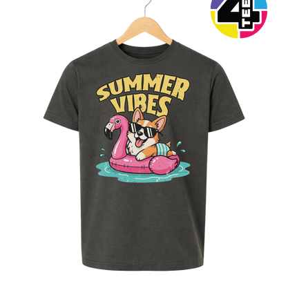 Funny Dog Summer Pool Float Youth Tee