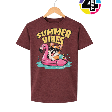 Funny Dog Summer Pool Float Youth Tee