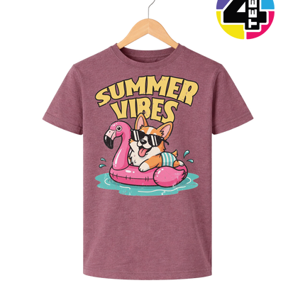 Funny Dog Summer Pool Float Youth Tee