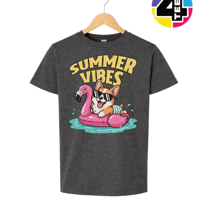 Funny Dog Summer Pool Float Youth Tee