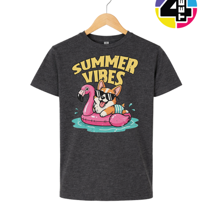 Funny Dog Summer Pool Float Youth Tee