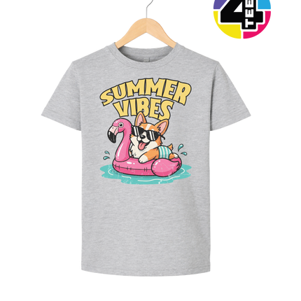 Funny Dog Summer Pool Float Youth Tee