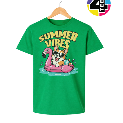 Funny Dog Summer Pool Float Youth Tee