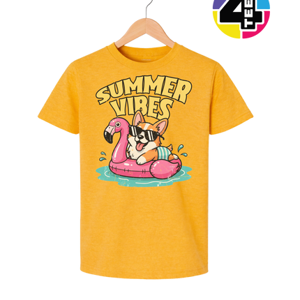 Funny Dog Summer Pool Float Youth Tee