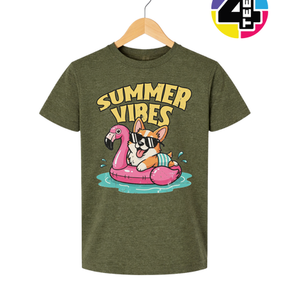 Funny Dog Summer Pool Float Youth Tee