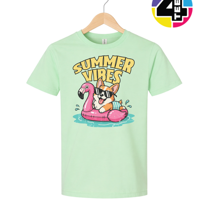 Funny Dog Summer Pool Float Youth Tee