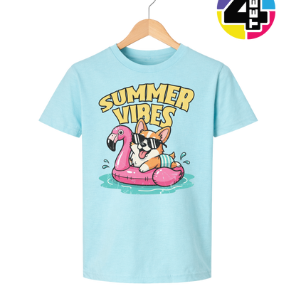 Funny Dog Summer Pool Float Youth Tee