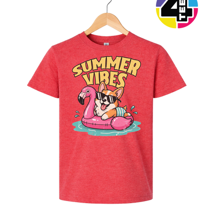 Funny Dog Summer Pool Float Youth Tee