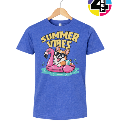 Funny Dog Summer Pool Float Youth Tee