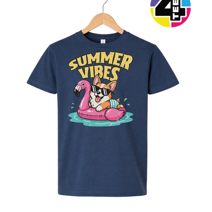 Funny Dog Summer Pool Float Youth Tee