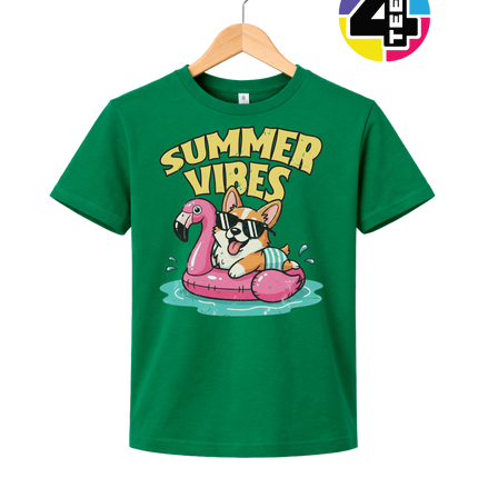 Funny Dog Summer Pool Float Youth Tee