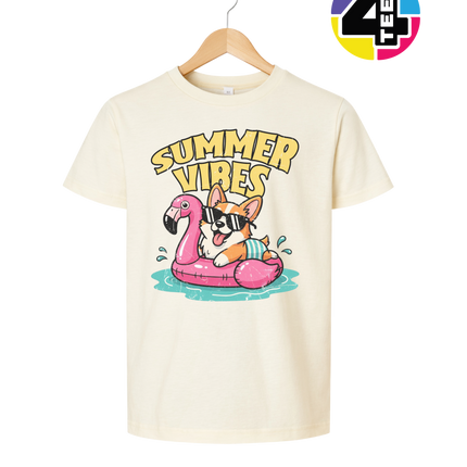 Funny Dog Summer Pool Float Youth Tee