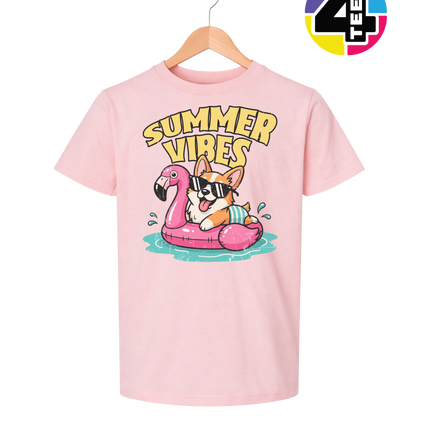 Funny Dog Summer Pool Float Youth Tee