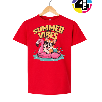 Funny Dog Summer Pool Float Youth Tee