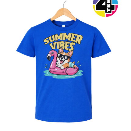 Funny Dog Summer Pool Float Youth Tee