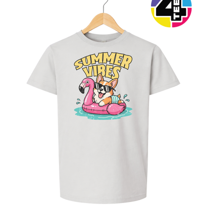Funny Dog Summer Pool Float Youth Tee