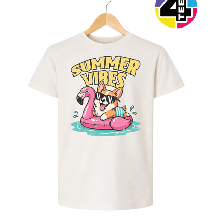 Funny Dog Summer Pool Float Youth Tee