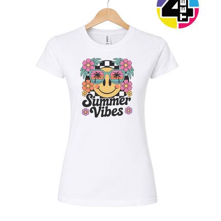Summer Vibes Smiley Face Women's Tee