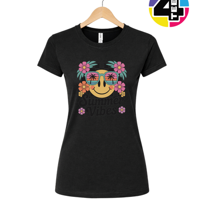 Summer Vibes Smiley Face Women's Tee