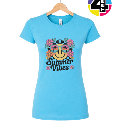 Summer Vibes Smiley Face Women's Tee