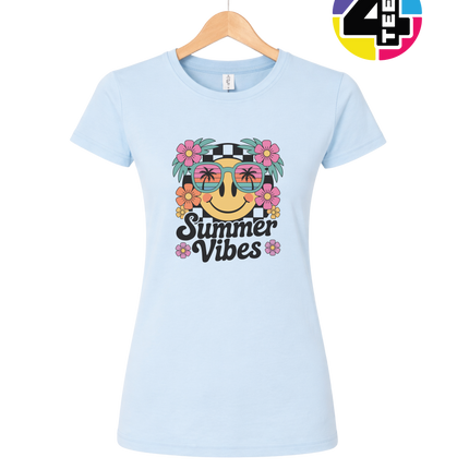 Summer Vibes Smiley Face Women's Tee