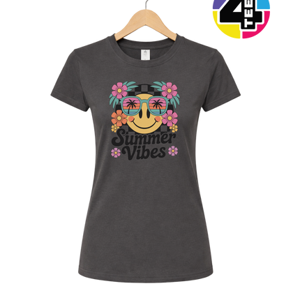 Summer Vibes Smiley Face Women's Tee