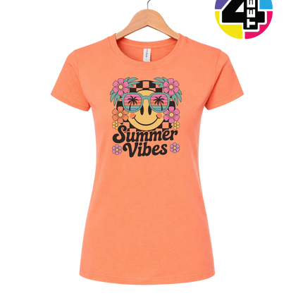 Summer Vibes Smiley Face Women's Tee