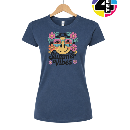Summer Vibes Smiley Face Women's Tee